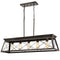 Industrial Island Chandelier Cross Framed Trapezoidal Shade - 5 Light